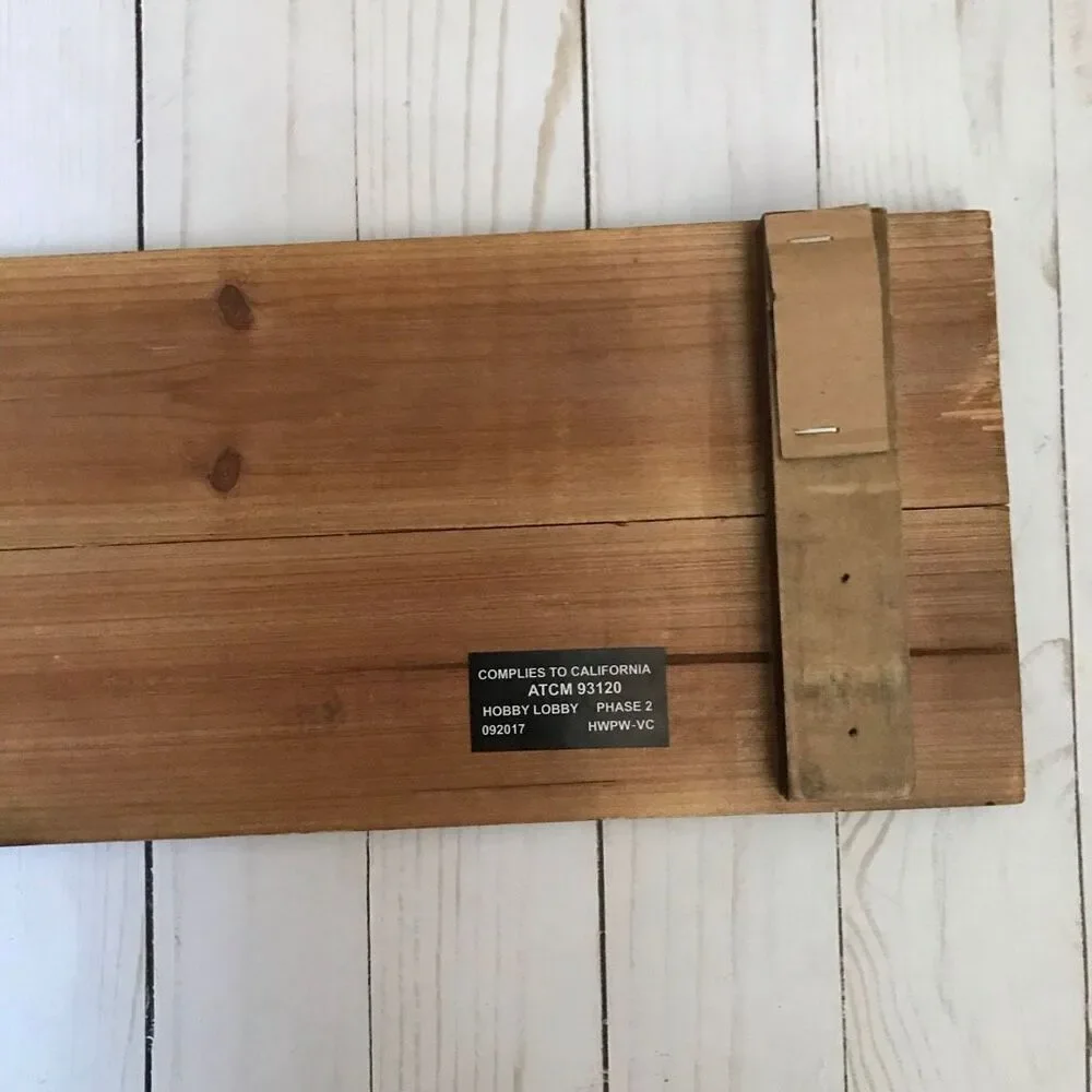 Times Square wood and metal sign Rustic 20” x 5.5” home decor